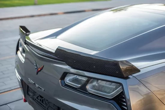 Rear trunk spoiler set Z06 Stage 3 style for the Corvette C7